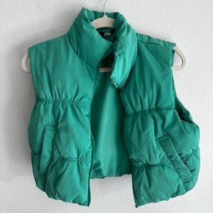 Puffer crop top vest